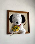 Snoopy con ramo de rosas 20Cm