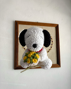 Snoopy con ramo de rosas 20Cm