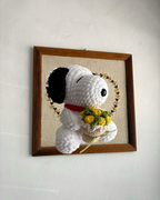 Snoopy con ramo de rosas 20Cm