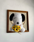 Snoopy con ramo de girasoles 20Cm