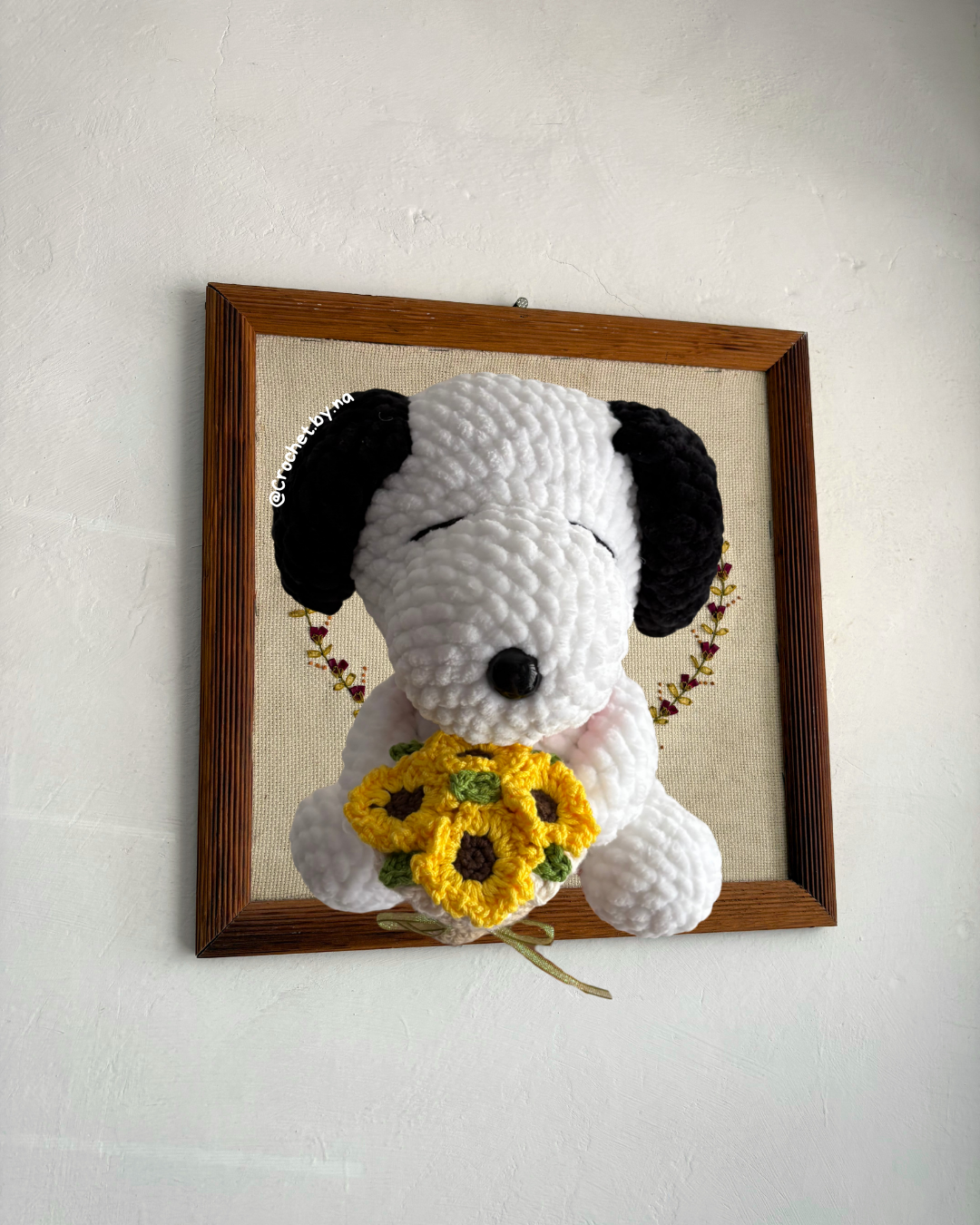 Snoopy con ramo de girasoles 20Cm