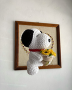 Snoopy con ramo de girasoles 20Cm