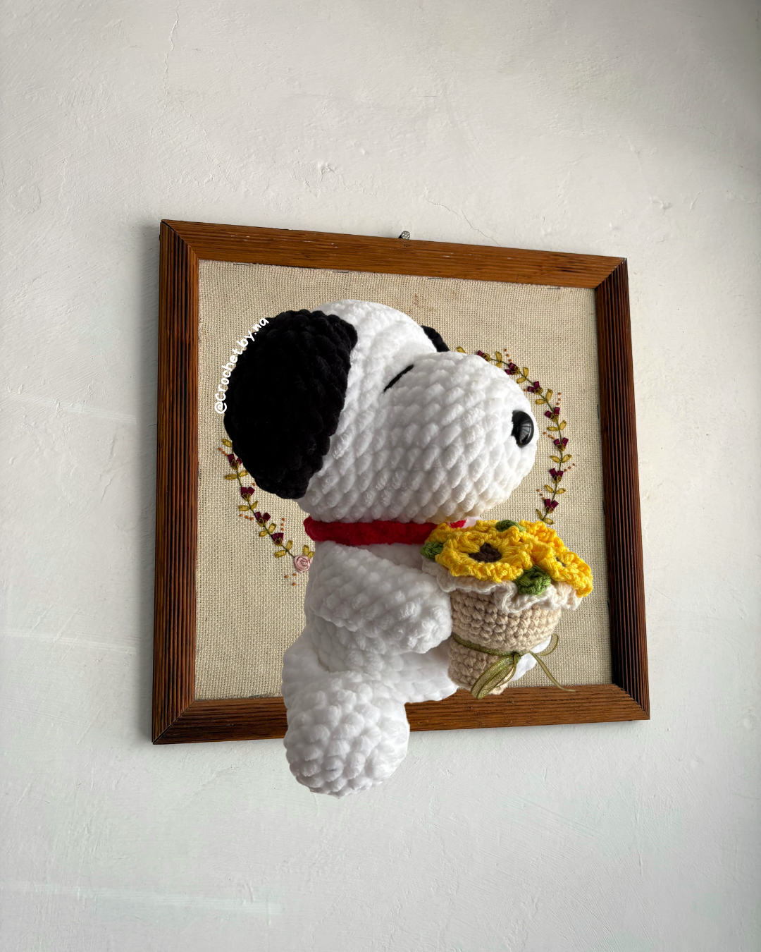 Snoopy con ramo de girasoles 20Cm