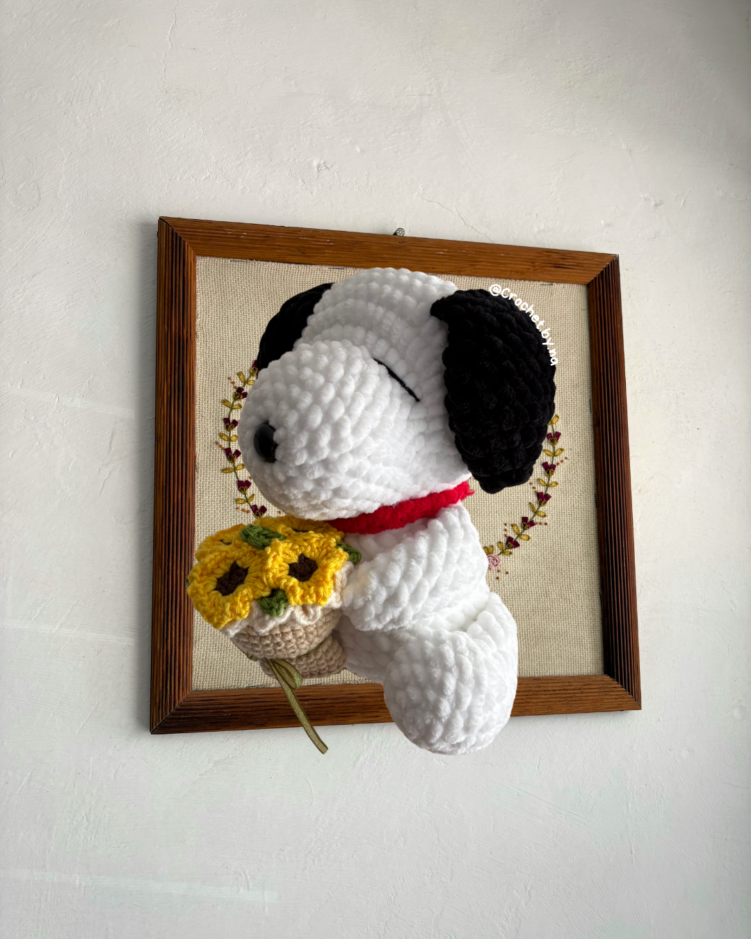Snoopy con ramo de girasoles 20Cm